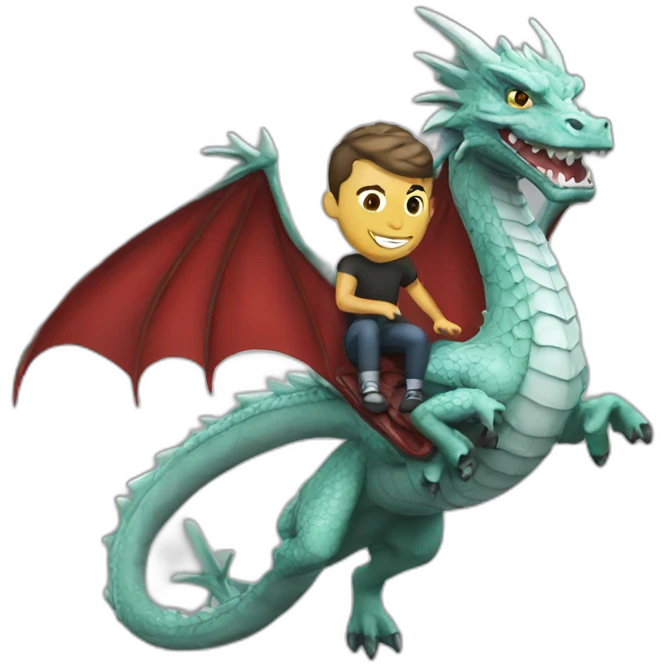 Ronaldo on a dragon emoji