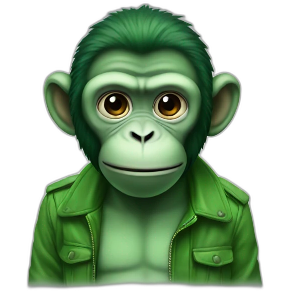 monkey smoke green emoji