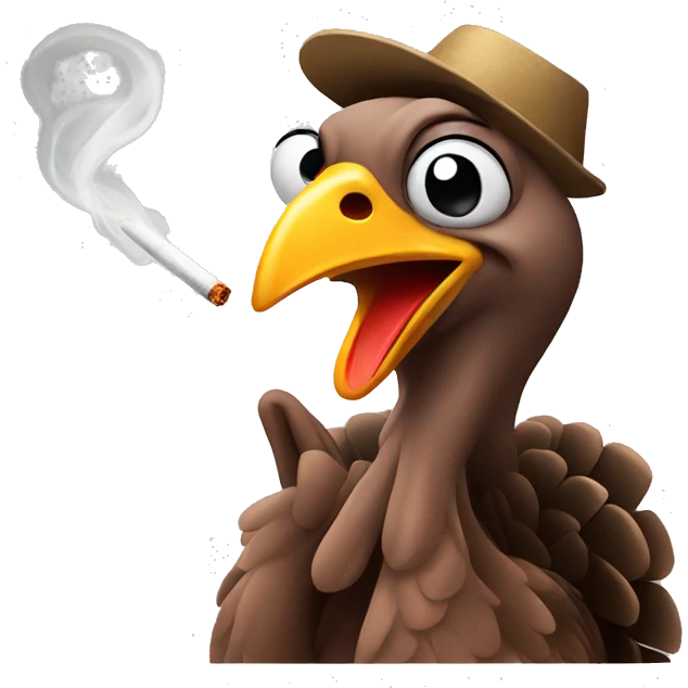 Turkey having a cigarette  emoji
