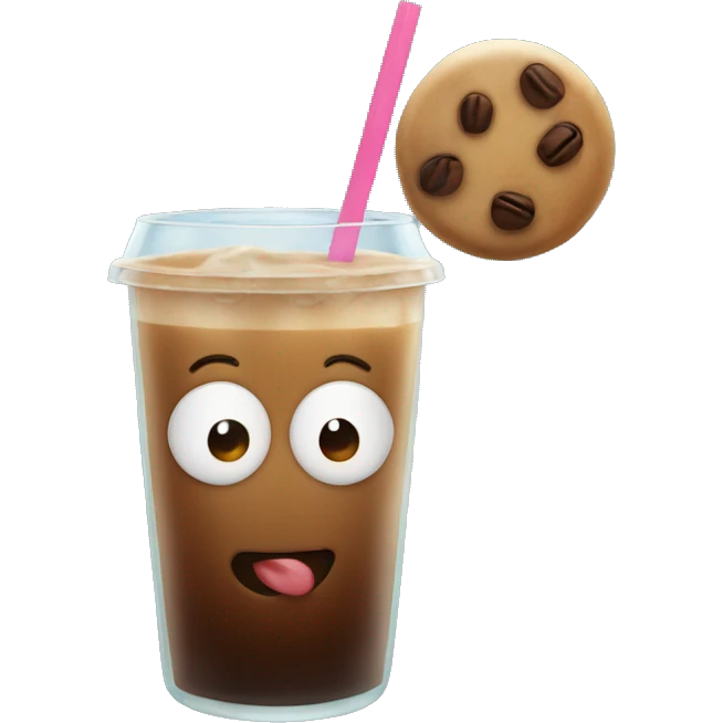 Iced coffee in a glass  emoji