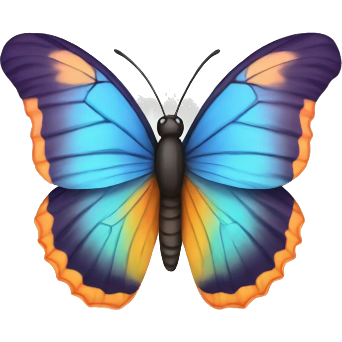 Sunrise colored butterfly emoji