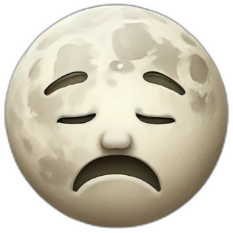 moon face but sad emoji