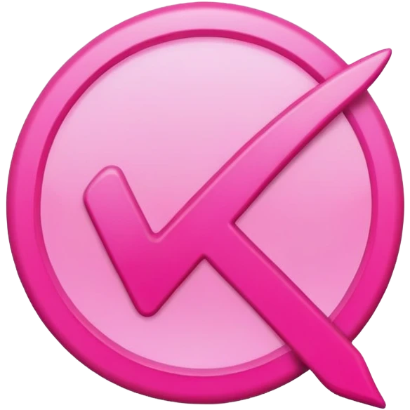 Pink check mark emoji