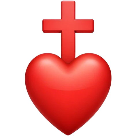 A cross on a heart  emoji