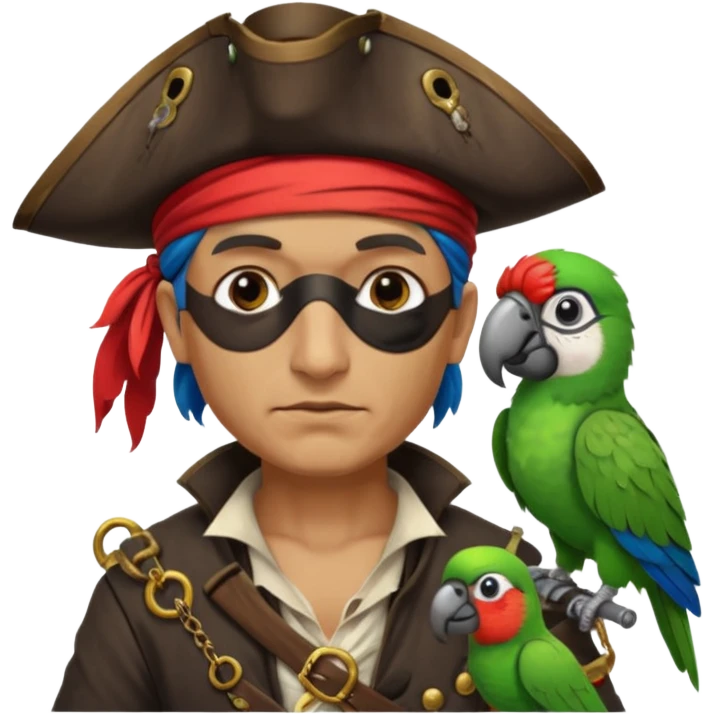 pirate and parrot emoji