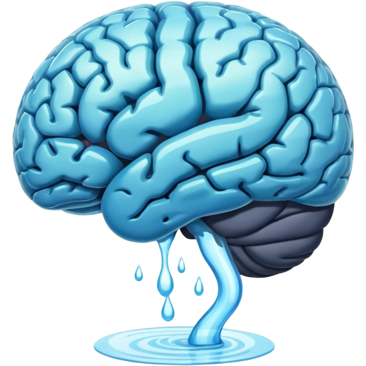 Brain in Liquid Glass style emoji