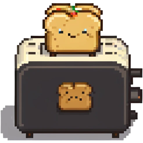 Toaster with bread emoji