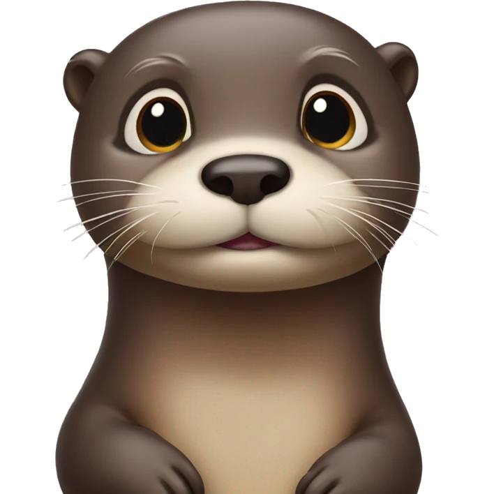 otter holding his face looking adorable and cute emoji