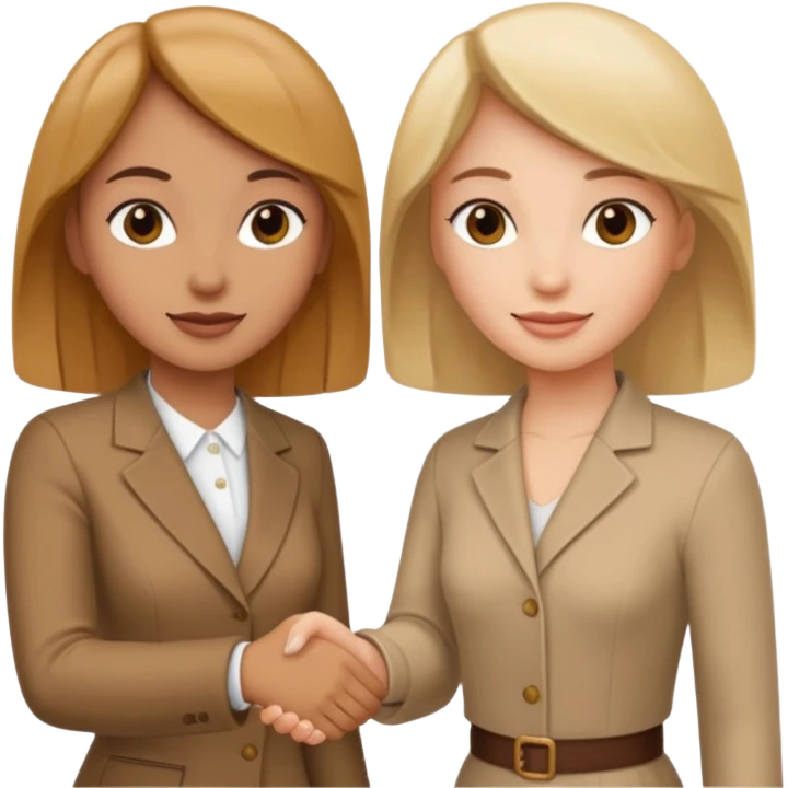 two woman shaking hands emoji