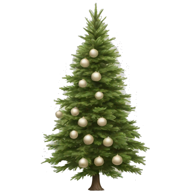 Realistic isolated off white fir christmas tree   emoji