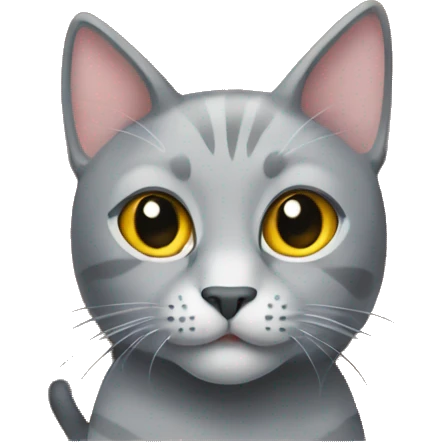 Grey Cat in a cardboard box  emoji