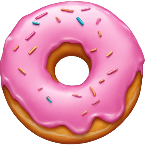 A pink donut  emoji