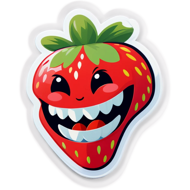 laughing strawberry  emoji