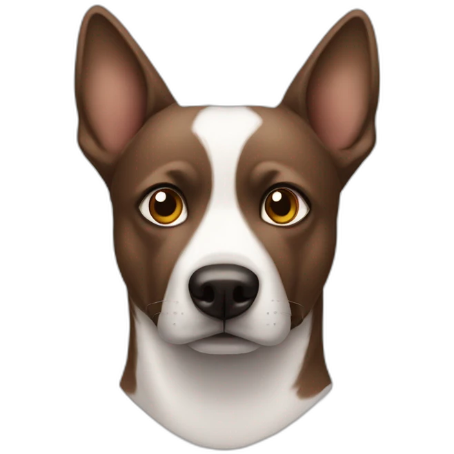 Perro manchado en un ojo emoji