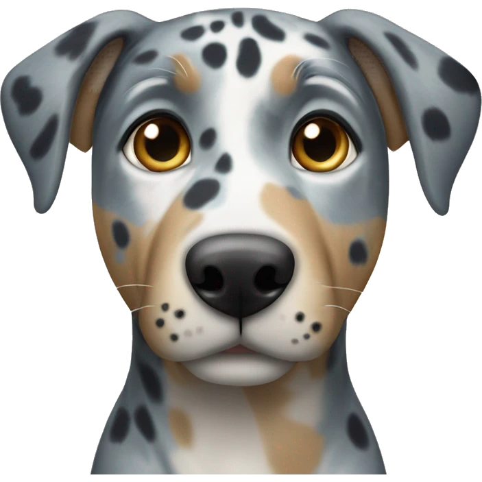 catahoula leopard dog with blue eyes emoji
