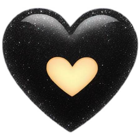 Black heart with sparkle emoji
