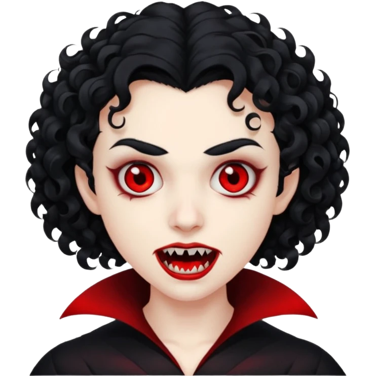 curly hair a picture of me as a vampire emoji