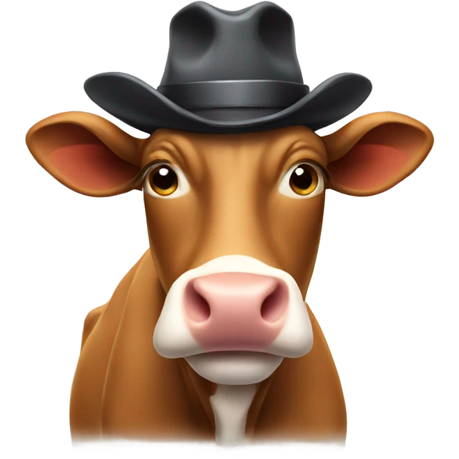 cow with a hat emoji