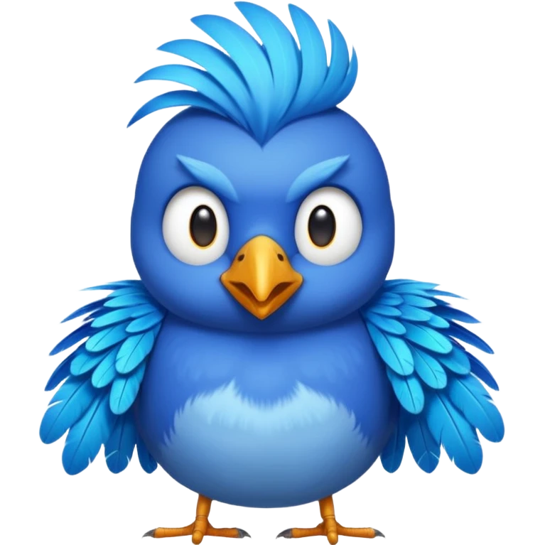 blue bird with shirt emoji