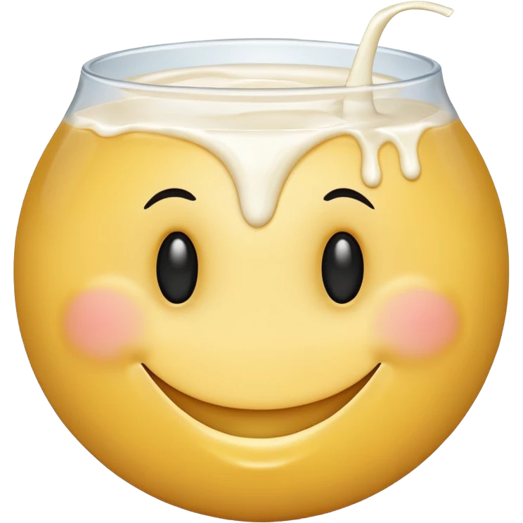 Smiley with milk on face  emoji