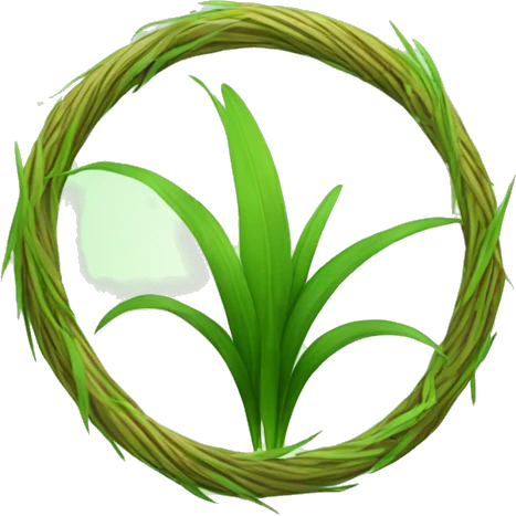grass in the forbidden circle emoji