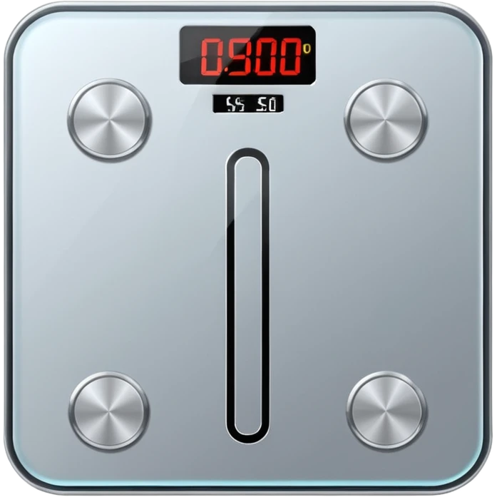 Digital weight scale with 0:00 on it emoji