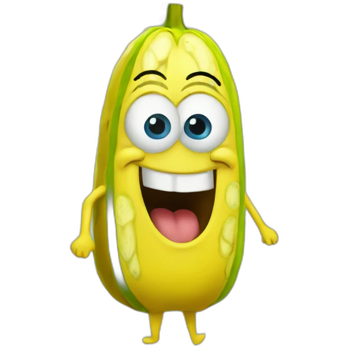 spongebob in a banana costume emoji