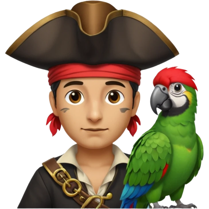 pirate and parrot emoji