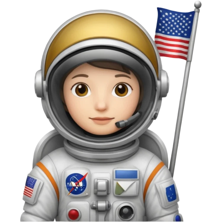 astronaut with flag emoji