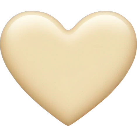 cream heart emoji