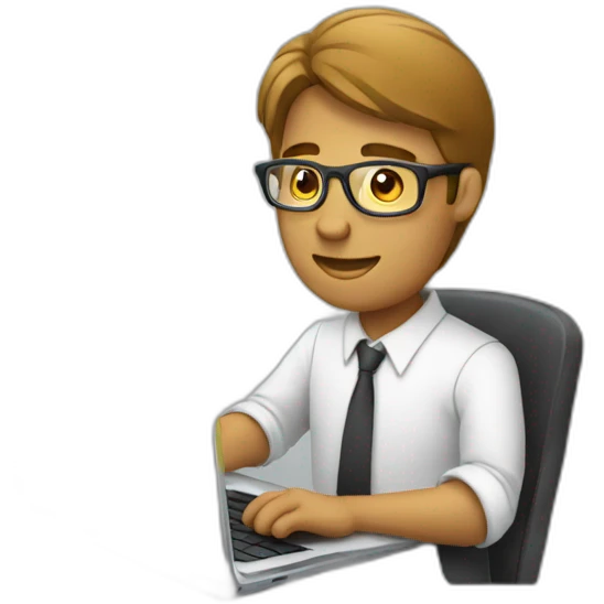 man working in a laptop emoji
