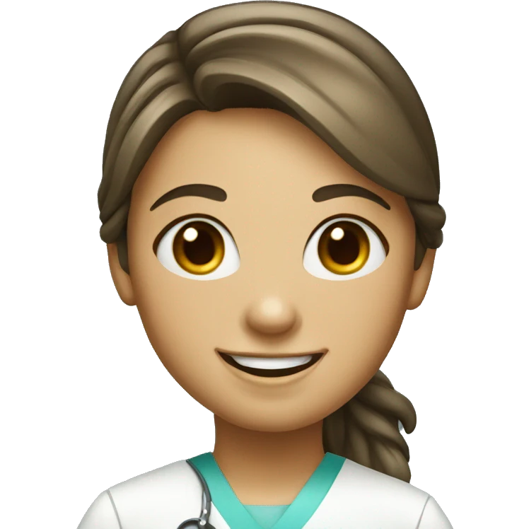 smiling girl in nurse outfit emoji
