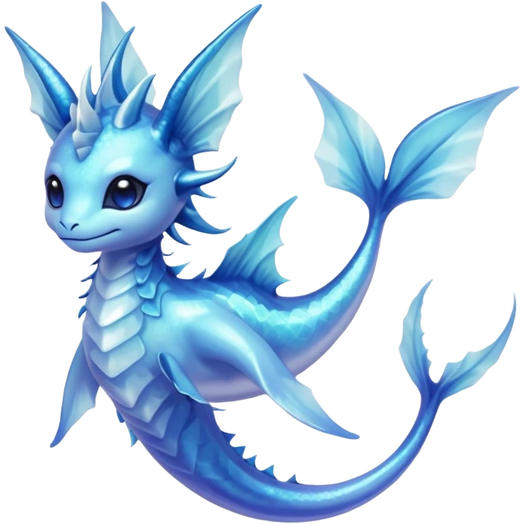 Deep-Sea Indigo Iridescent Jelly-Slick Aquatic Ghostly Vaporeon-Primarina-hybrid-creature (full body) emoji