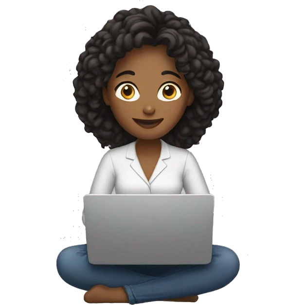 woman with her laptop  emoji