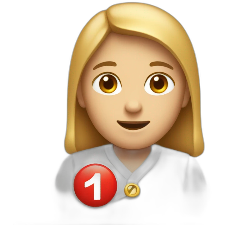 "+1" in red letters emoji