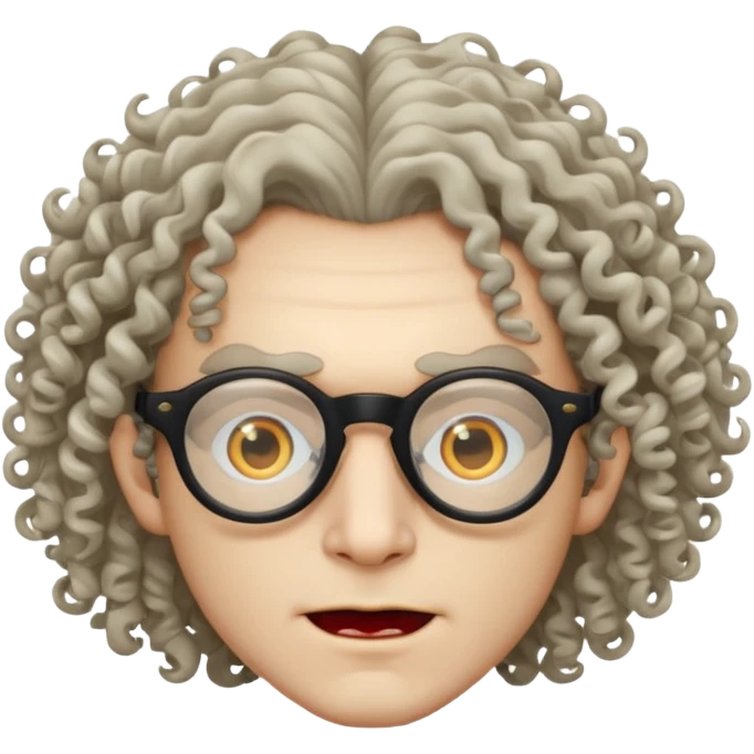 curly vampire with optical emoji