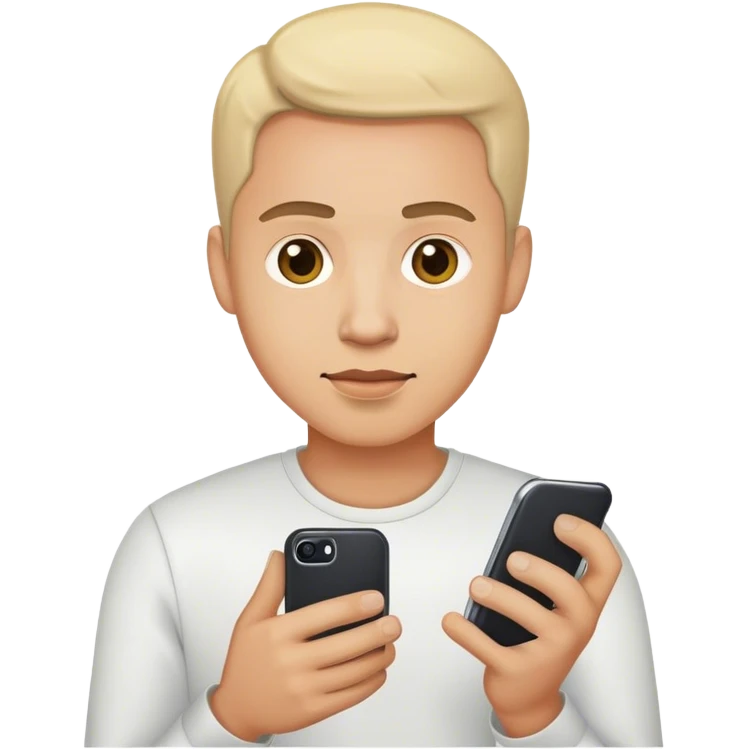 man holding a cell phone emoji