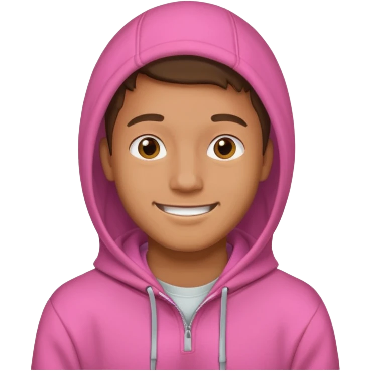 guy in pink hoodie emoji