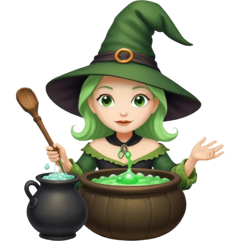 green witch cooking potion emoji