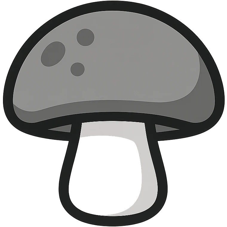 mushroom icon, clean and simple, minimal color, modern icon style emoji