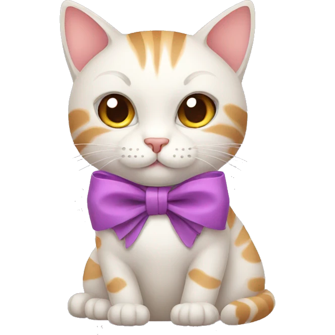 Cat with bow emoji