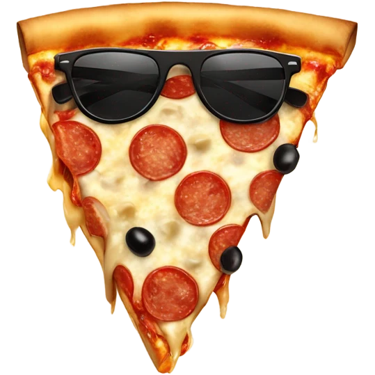 Pizza wearing sunglasses emoji