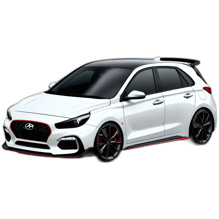 Hyundai i30n hatch white flow designs kit emoji