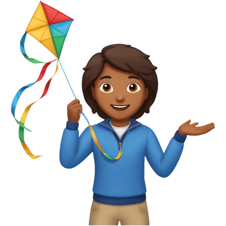Someone flying a kite emoji