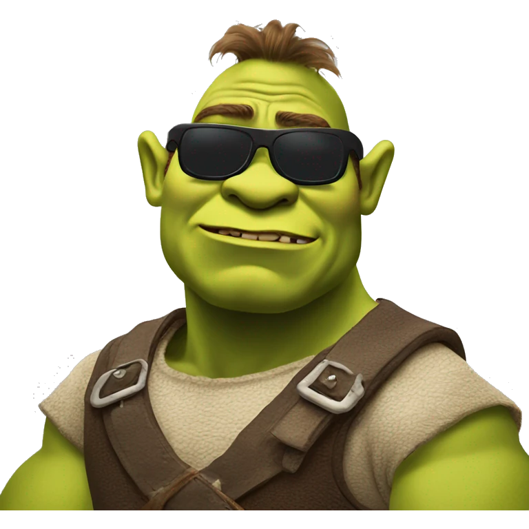 Fierce ￼Shrek wearing sunglasses  emoji