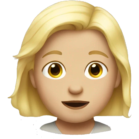 White toddler with blond hair emoji