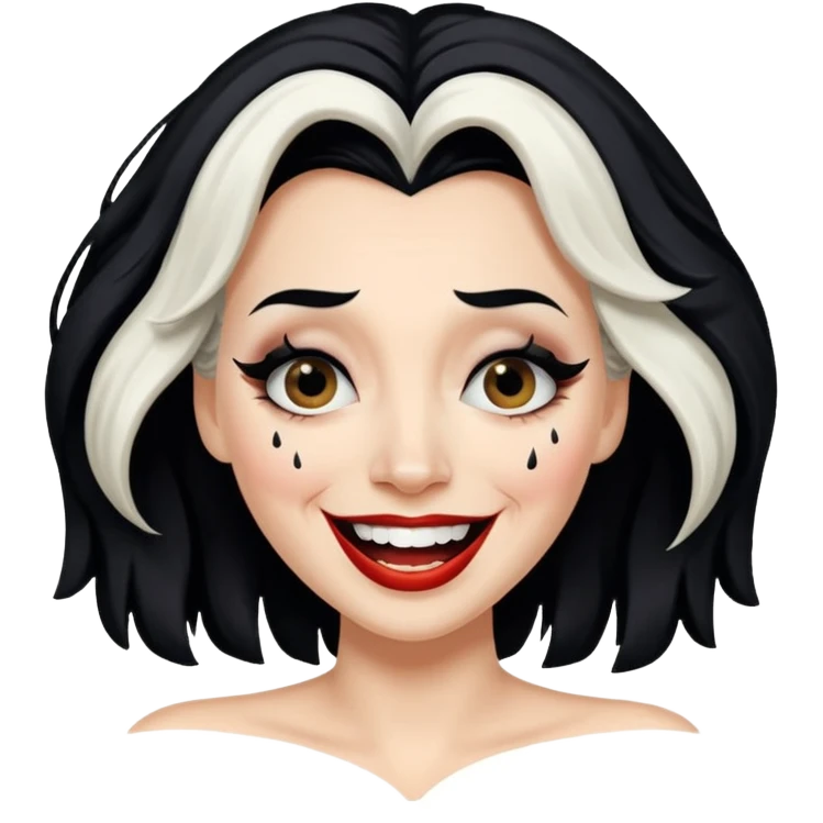cruella de vil crying of laughter emoji