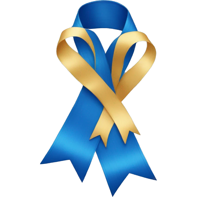 Blue ribbon emoji