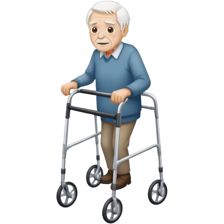 Old man with Zimmer frame emoji