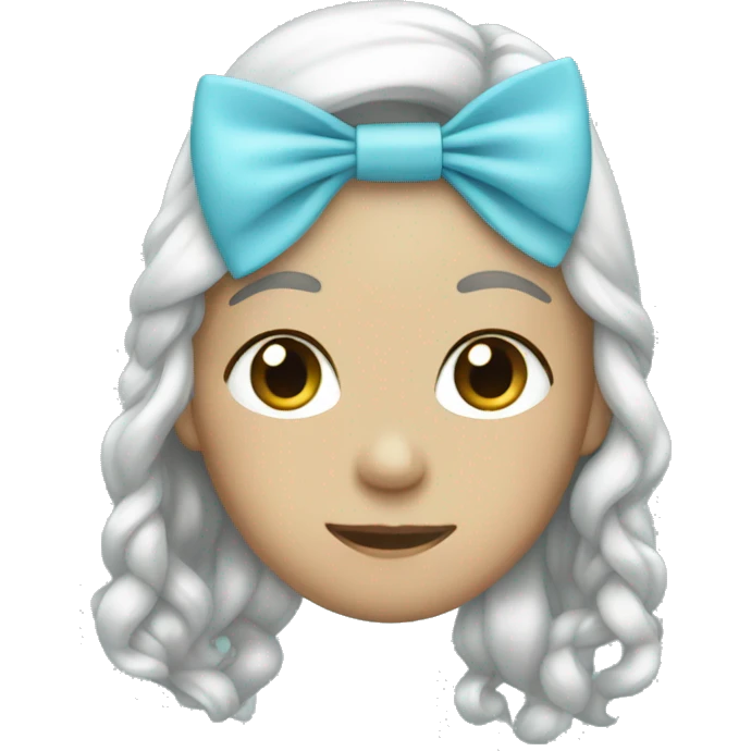 Light blue bows  emoji